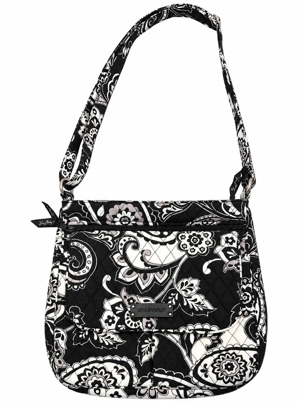 Vera Bradley Double Zip Crossbody Bag Midnight Paisley Quilted Retired